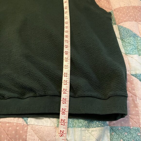 Vintage Ash City Sweater Vest Mens XL Green Combed Cotton Grandpa Academia - Picture 6 of 6